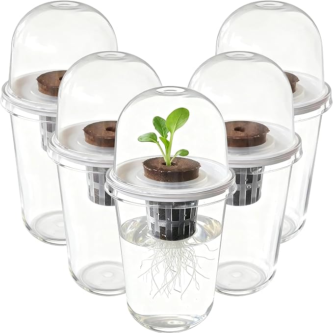 Hydroponics Growing System 5-Set Plant Germination Kit 2026 New – Hydroponics Supplies Planting Container Kit for Beet Canola PP Durable Material No Soil Needed Easy Installation