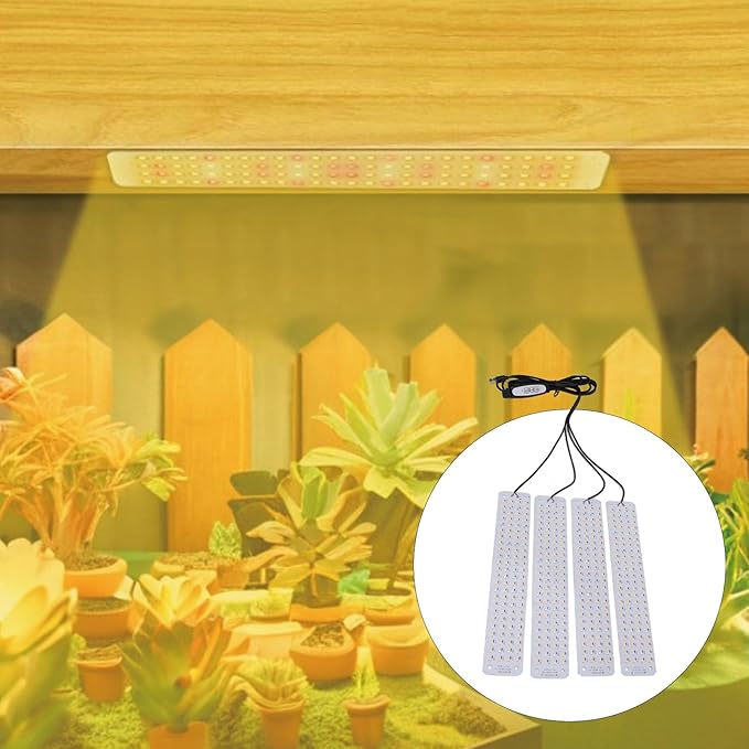 LED Grow Light Panel for Indoor Plants 384 LEDs Dimmable with Intelligent Timing 5V - High Efficiency Adjustable Brightness Ideal for Flowers and Vegetables
