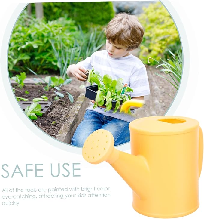 HANABASS Children's Mini Garden Tool Set 5-Piece Loosening Shovel Rake Watering Can Perfect for Planting and Bonsai