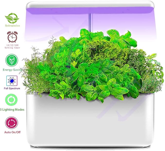 Hydroponics Growing System Intelligent Planting Machine Smart Touch &amp Water Pump Mode Automatic Timer Ideal for Various Plants Decoration