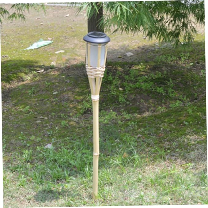 2Pcs Solar Torch Lights Warm Light Spike Spotlights for Garden Landscape and Pathway Lighting Height Durable Outdoor Solar Light with Light