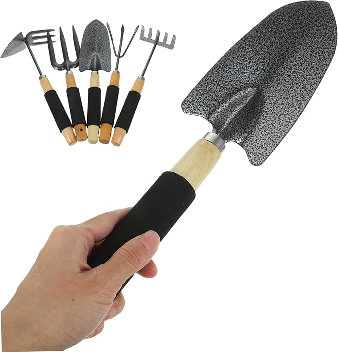 Mikikit 1 Set Garden Tool with Handle Durable Gardening Hand Tools for Efficient Soil Loosening and Weeding Portable Rake and Shovel for Garden Lovers