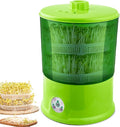 Intelligent Bean Sprouts Machine Bean Sprouts Growing Machine with LED Indicator and Pressure Plate Green Seeds Growing 360 Degree Watering for Making
