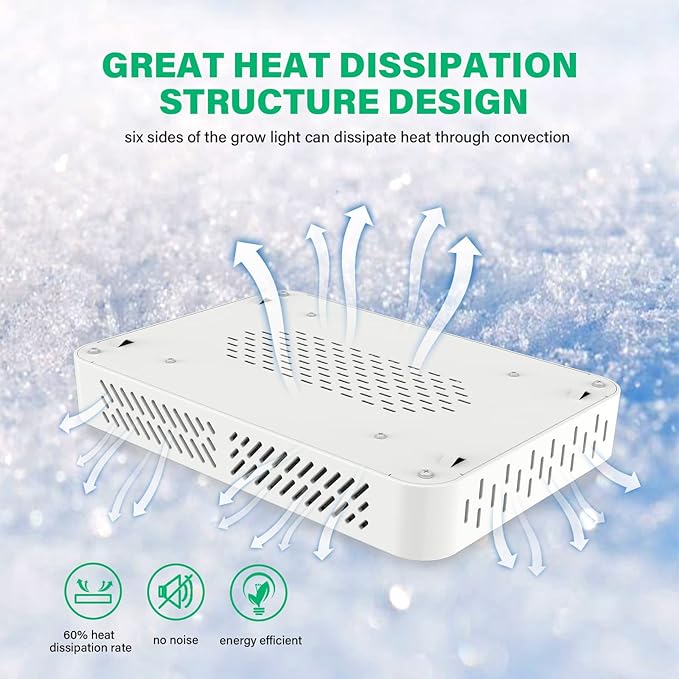 1000w LED Grow Light for Indoor Plants Full Spectrum Plant Light Growing Lamp for Hydroponic Indoor Plant Veg and Flower for Grow Tent (Actual Power 100W=1000W HPS)