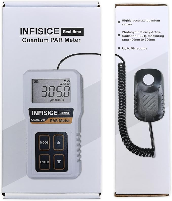 Quantum PAR Meter - Upgraded: High Precision Grow Light Meter Indoor Plants Meter Good for Growing droseras and All Indoor Plants