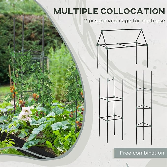 Metal Raised Garden Bed with Support Rod Outdoor Raised Planter Box for Flowers Plants Vegetables Herbs 6X 3FT