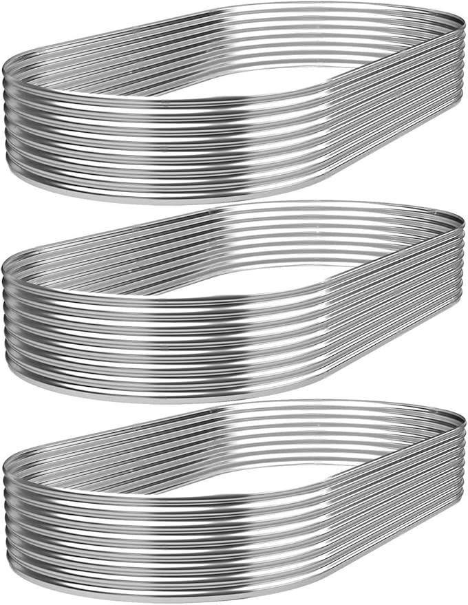 FRIZIONE 3pcs 6x3ft Galvanized Raised Garden Bed OutdoorSteel Garden Bed for VegetablesAbove Ground Garden Box for FlowerMetal Raised Beds for Gardening