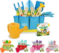 Blue Kids Gardening Tools - Includes Sturdy Tote Bag Watering Can Gloves Shovels Rake and Delightful Children's Book - Kids Garden Tool Set -Easter Gifts for Toddler Age on up.
