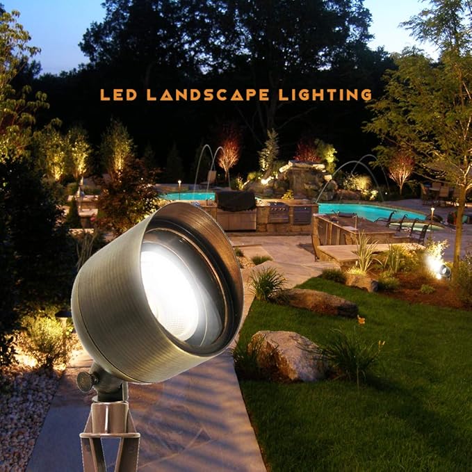 Westgate Lighting LED Landscape Spot Lights - Brass Construction - PAR36 Not Included - Antique Bronze Finish - Well Lights