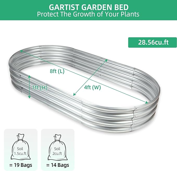 Raised Garden Bed (1 8×4×1ft)