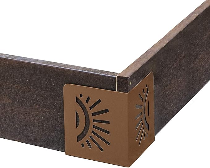 Bloom 11021BL Sun Instabrace Flower Garden Bed Corners 9.5 Brown