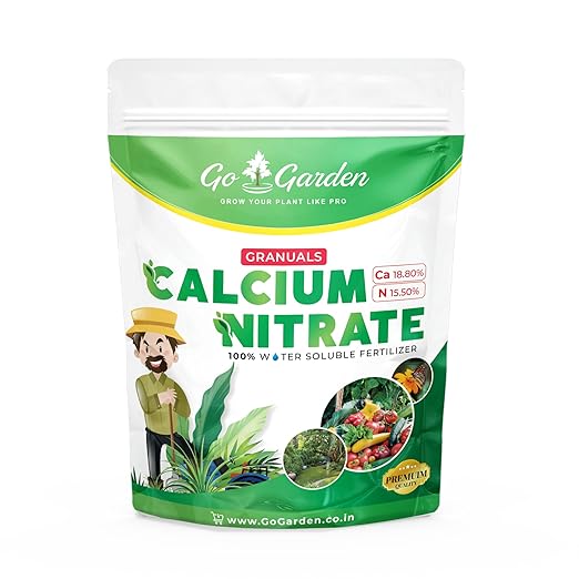 Go Garden Calcium Nitrate Fertilizer for Plants (100% Water Soluble) - 900 Gram