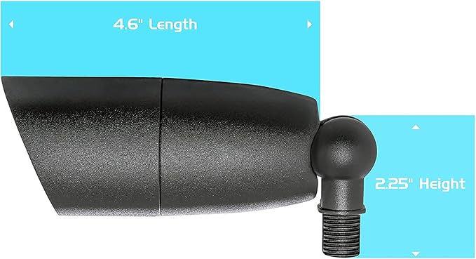 Westgate Waterproof Landscape Light LED Spotlight Adjustable Directional Security Lighting for Patio Deck Yard Garden Pathway Pool Area - MR16 Bulb Included (12 Black)