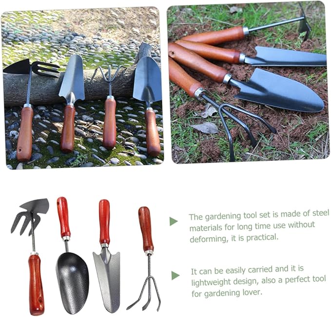BESPORTBLE 1set Mini Garden Tool Kit Handheld Trowel Spade for Digging Weeding Planting for Home Gardening Camping and Outdoor Activities Gardening Set