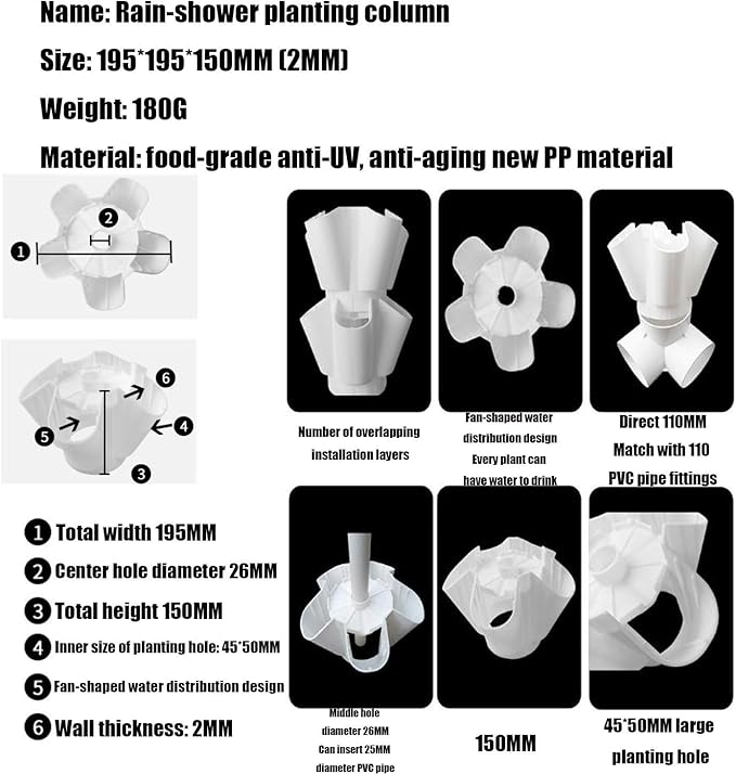 Hydroponic TowerVertical Hydroponics Garden Grow TowerSoilless Cultivation Vertical Hydroponic Garden TowerMulti-Layer Planting Tower Equipment Gray-10-layer