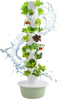 Vertical Hydroponic Growing Tower 36-Plant Indoor &amp Outdoor Hydroponics System with Auto Watering Pump Adjustable Height Space-Saving Soilless Garden for Vegetables Herbs &amp Fruits (9 Layer