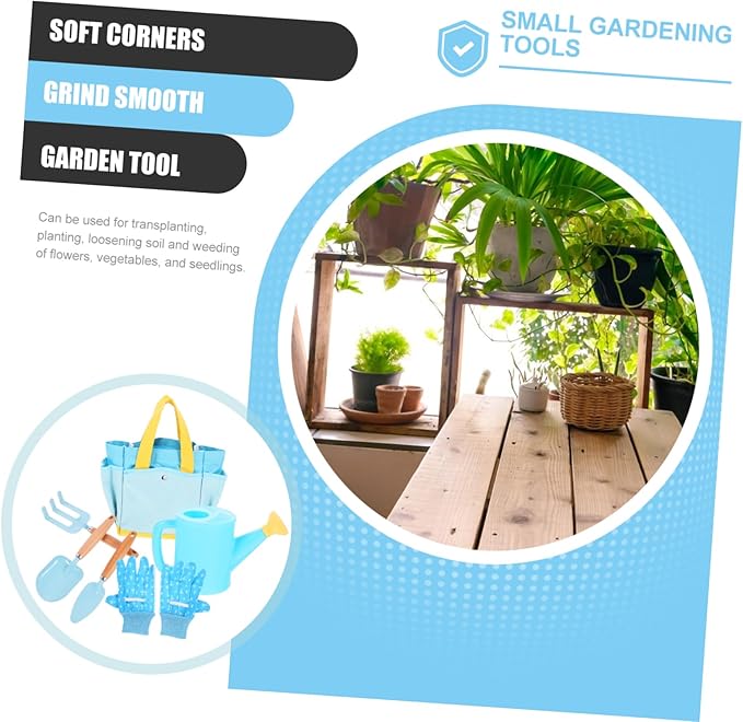 ibasenice 1set Boy Girl Gardening Tools Set Shovels Rake Watering Pot for Boy Girl Gardening Supplies for Outdoor Beach and Park