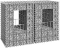 2pcs Galvanized Steel Gabion Basket Post/Planter Raised Bed Gabion Raised Bed to Fill with Rocks or Gravel Stable Durable Gabion Post 15.7x15.7x23.6 -AA