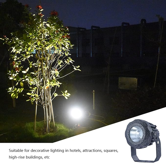 Garden Spotlight COB Flood Light Outdoor IP65 Waterproof LED Tree Lights 180°rotatable Landscape Lights for Advertising Signboards Hotel Villa Lawn Patio Decorative Lamp