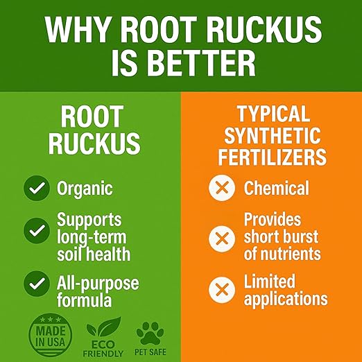 GS Plant Foods Root Ruckus Compost Fertilizer Organic Plant Food - Turbo Charged Compost for Plants - Humic Acid &amp Sea Kelp Nutritional Root Supplement for Lawns Soil Shrubs &amp Vegetables - 3