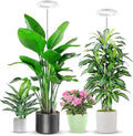 Grow Lights for Indoor Plants 6000K Full Spectrum Plant Grow Lights Height Adjustable 10-65 Growing Lamp Automatic Timer 6/12/16Hrs 5-Level Dimmable Idea for Large Plant 2 Pack