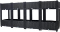 Planter Raised Beds - Elevated Planter Garden Box with Drainage Plug Raised Garden Beds for Vegetable/Flower/Herb Outdoor Standing Planter Beds Gardening Kit63x15.7x27.7 (Black)