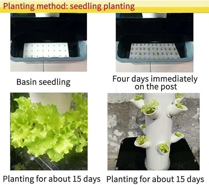 Vertical hydroponic Planting Tower Intelligent soilless Cultivation Free Management 15 Layers 45 Holes