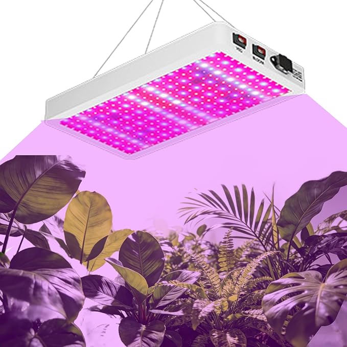 Full Spectrum LED Grow Light for Indoor PlantsPlant Lamp with Hanging Kit Suitable for Seedlings Succulents Flowers &amp Vegetables (B1-2000W)