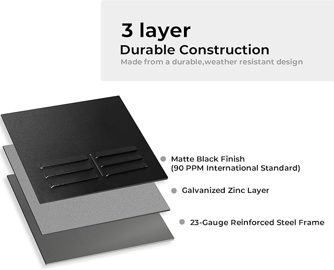 Worth Metal Planter Box with Insert Plate &amp Drain Holes Indoor or Outdoor Use No Assembly Required 30 x 11 x 13 14.3 Gallons Matte Black