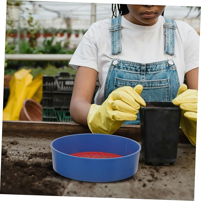 BESPORTBLE 9sets Plastic Soil Sifter Gardening Sieve Tool Uniform Mesh for Separation Tool for Planting and Soil Preparation