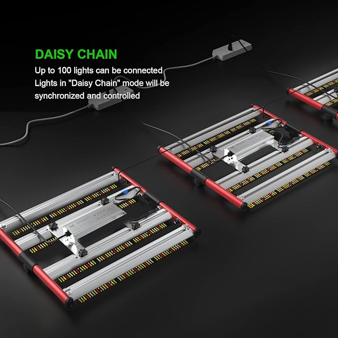 AGLEX 240W LED Grow Lights UV IR Grow Lights for Indoor Plants with 780PCS Diodes Daisy Chain Foldable &amp Dimmable Full Spectrum Commercial Hydroponic Growing Lamp 3x3/4x4 Grow Tent