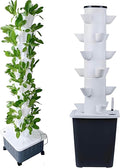 Vertical Planting Tower Hydroponic Tower Planting System Aeroponics Kit - 30 Planting Chambers Soilless Cultivation Suitable for Indoor and Outdoor Fruits and Vegetables 6layers18holes