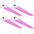 AntLux 4FT LED Grow Lights 50W Full Spectrum Integrated 4 Foot Growing Lamp Fixtures for Greenhouse Hydroponic Indoor Plant Seedling Veg and Flower Plug in on/Off Pull Chain Included 4 Pack