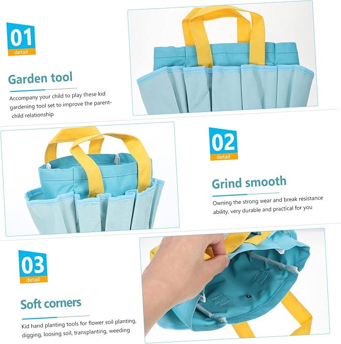 SUPVOX Boy Girl Gardening Tool Set Plastic Shovel Rake and Watering Can for Boy Girl Safe and Lightweight Gardening Tools for and Bonding