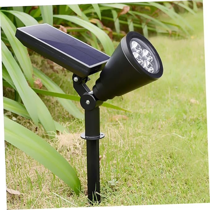 DOITOOL 2pcs Solar Ground Lights LEDs Outdoor Spotlights with Solar Panel Easy Installation for Garden Pathway Lawn and Lighting