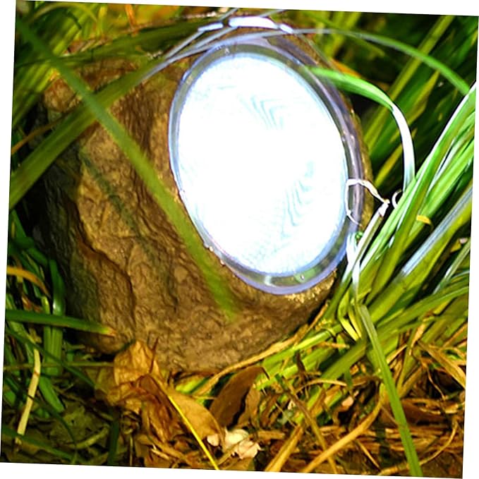 2pcs Led Solar Lights for Outdoor Solar Spotlight Stone Appearance Garden Lawn Pathway Lighting