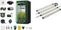 VIVOSUN GIY Smart Grow Tent System 2.7x2.7 and LumaRay Side Lighting Bars (4-Bar) Full Spectrum LED Grow Lights for Grow Tents Greenhouses SGS Compatible