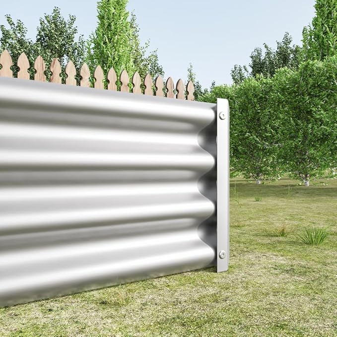 Heavy-Duty Galvanized Steel Raised Garden Bed for Outdoor Vegetable Flower and Herb Planting – Rust-Resistant &amp Durable (Silver with 6x3x1ft)