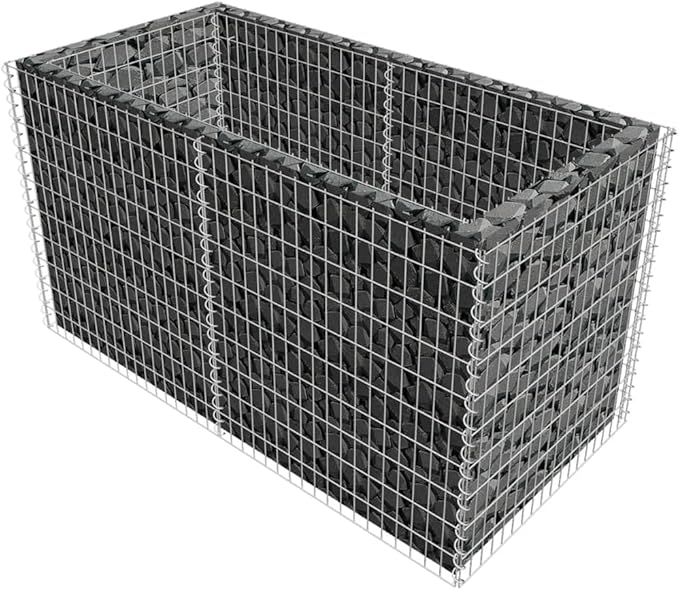 Gabion Raised Bed Steel 71x35.4x39.4 Silver