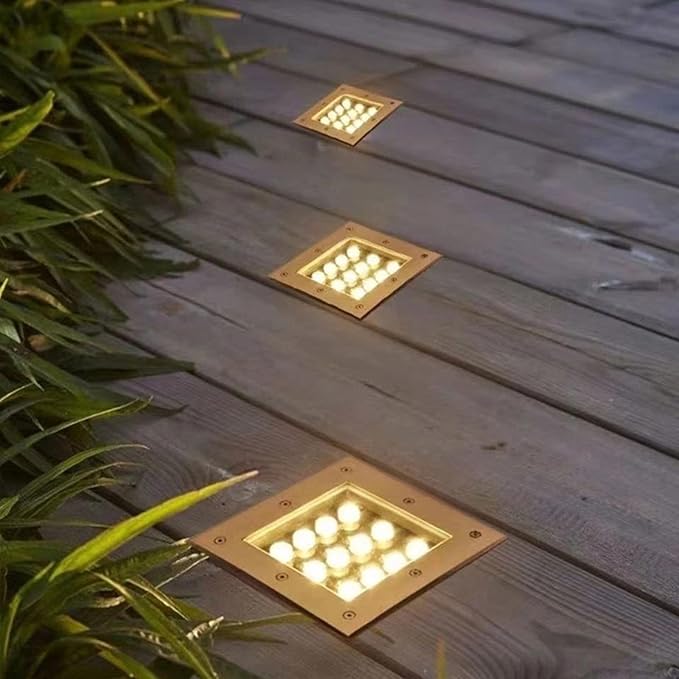Ground LED Landscape Lights - Outdoor s IP66 Waterproof Recessed Ground Light AC85-110V for Garden Yard Walkway Pathway Architectural Lighting