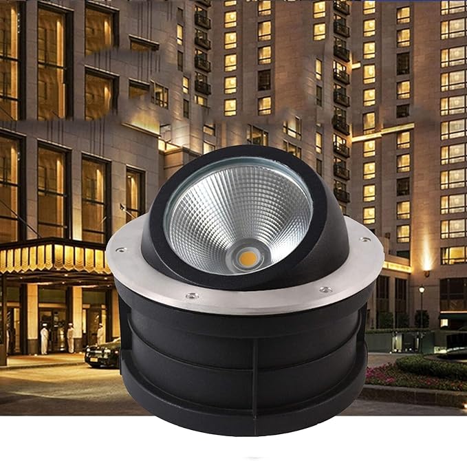 Adjustable IP67 Waterproof Recessed LED Outdoor Spotlight for Illuminating Palm Trees and Stone Walls