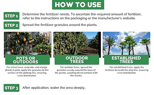 Avocado &amp Citrus Tree Fertilizer for Indoor &amp Outdoor Plants | Quick-Release Nitrogen - Citrus Fertilizer (3 Quarts)