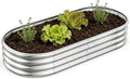 Raised Garden Bed 6.5ft Galvanized Planter Box Outdoor 1 Pack