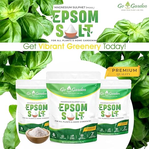 Go Garden Epsom Salt Magnesium Sulphate | Micro- Nutrient for Plants | Fertilizer for Plants Plant Growth Vegetables and Plant Nutrient Terrace Garden- 950 Kg
