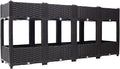Planter Raised Beds - Elevated Planter Garden Box with Drainage Plug Raised Garden Beds for Vegetable/Flower/Herb Outdoor Standing Planter Beds Gardening Kit63x15.7x27.7 (Brown)