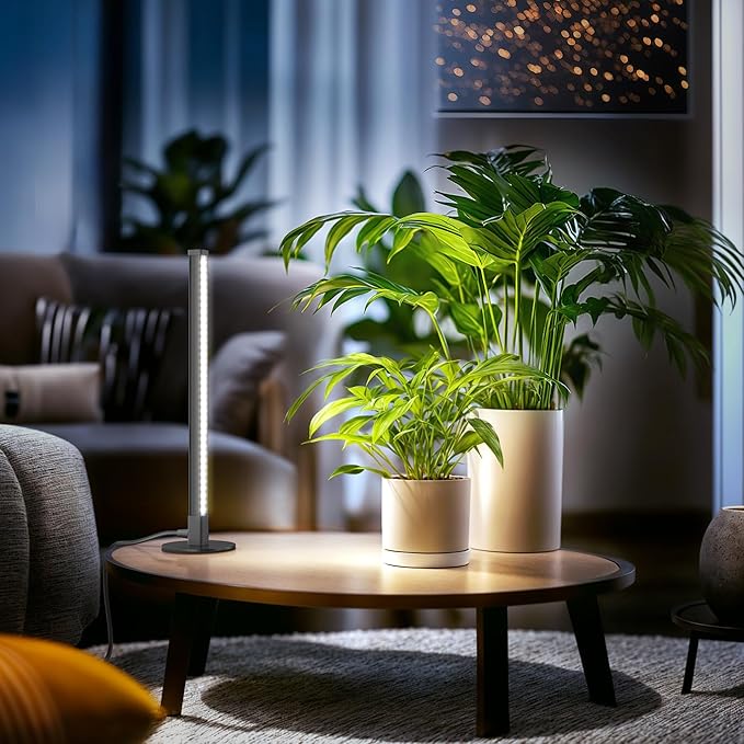 Smart Gardening Bundle: 4-Tier Greenhouse Stand + Vertical Desk Grow Light – Full Spectrum Lighting System