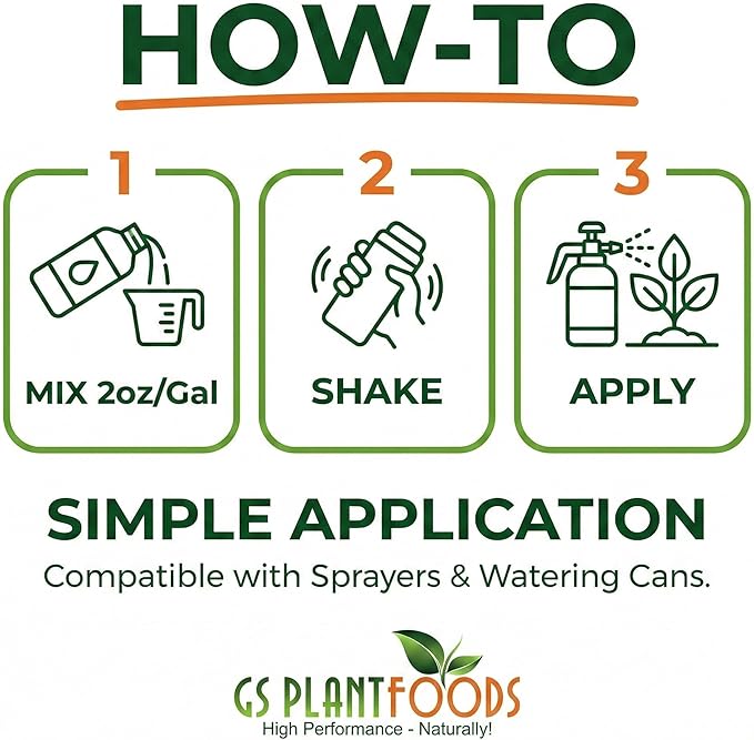 GS Plant Foods Liquid Kelp Fertilizer – Suitable for Organic Growing OMRI Listed Seaweed Concentrate for Lawns Gardens &amp Soil - 55 Gallons