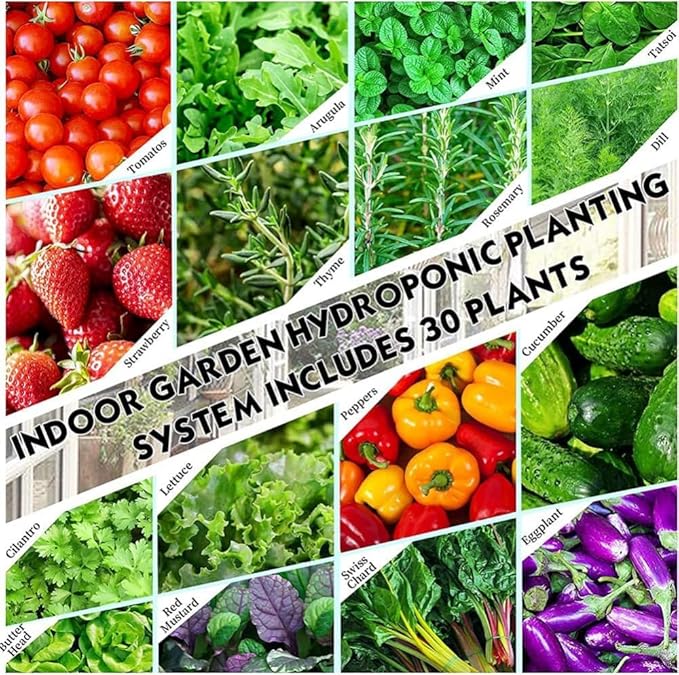 Vertical Hydroponic Grow Tower Hydroponic Kit Hydroponic Growing System Vertical Garden Planter Nursery Germination Kit for Herbs Fruits and Vegetables-20holes