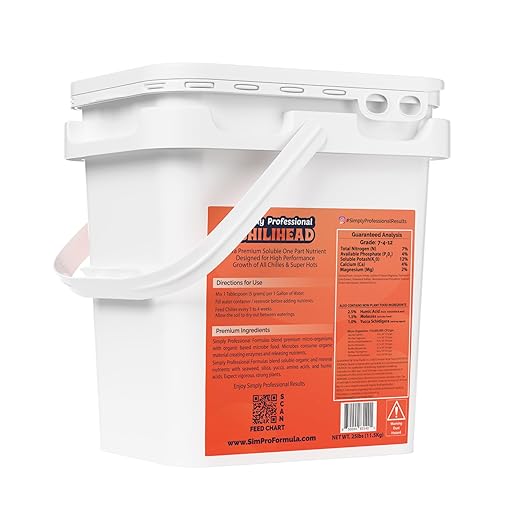 Chilihead Formula - All-in-One Fertilizer for Peppers &amp Chilies with Balanced Nutrition - Water Soluble Plant Food for Bold Harvests &amp Thriving Plants - 25 LB Bucket