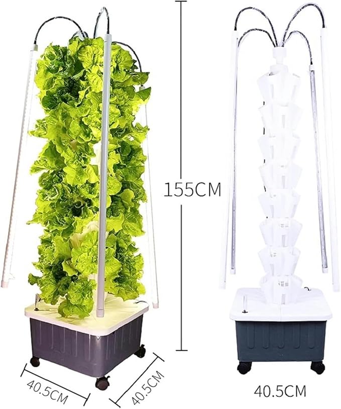 Hydroponics Growing System Hydroponics Growing System Vertical Hydroponic System of Rain Greenhouse Garden Indoor Hydroponics Tower with Led Light Gardening Planter Hydroponics Kit Indoor G